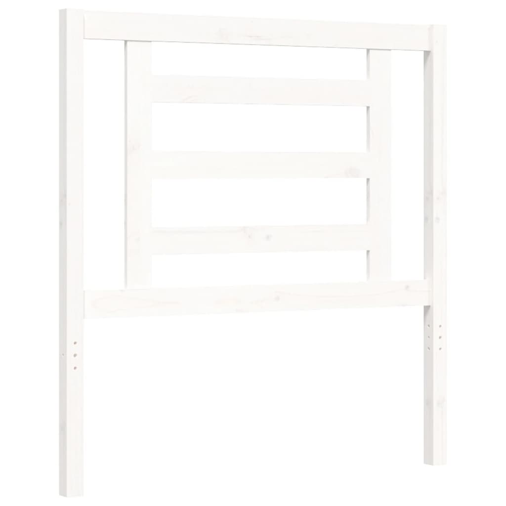 fehér tömör fenyőfa ágy matrac nélkül 90 x 200 cm