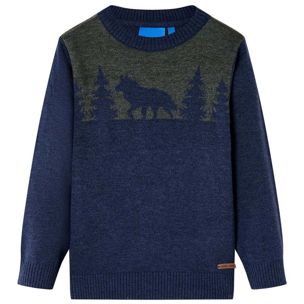 Gyerek pulóver kötött Navy 116