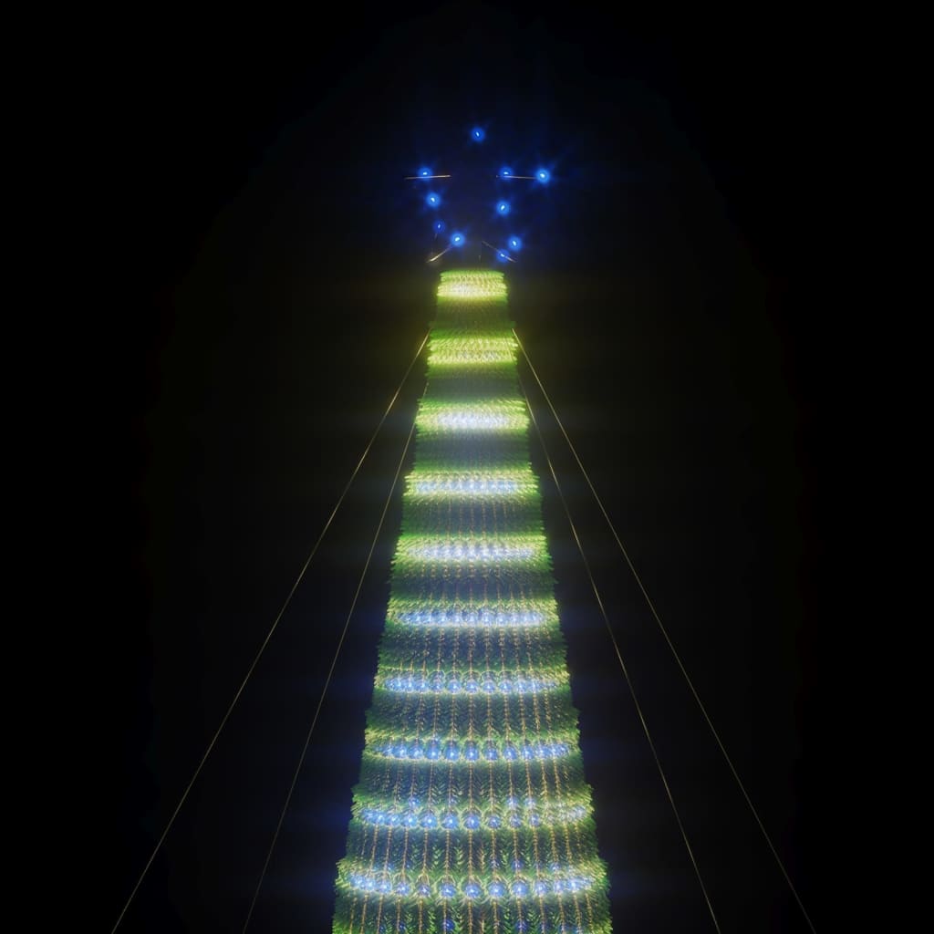 kék LED karácsonyfa 1544 LED 500 cm
