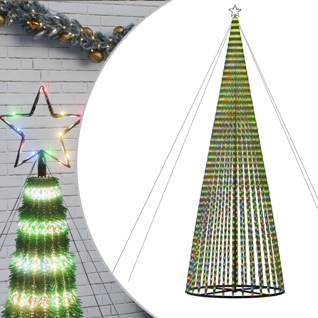 színes LED karácsonyfa 1544 LED 500 cm