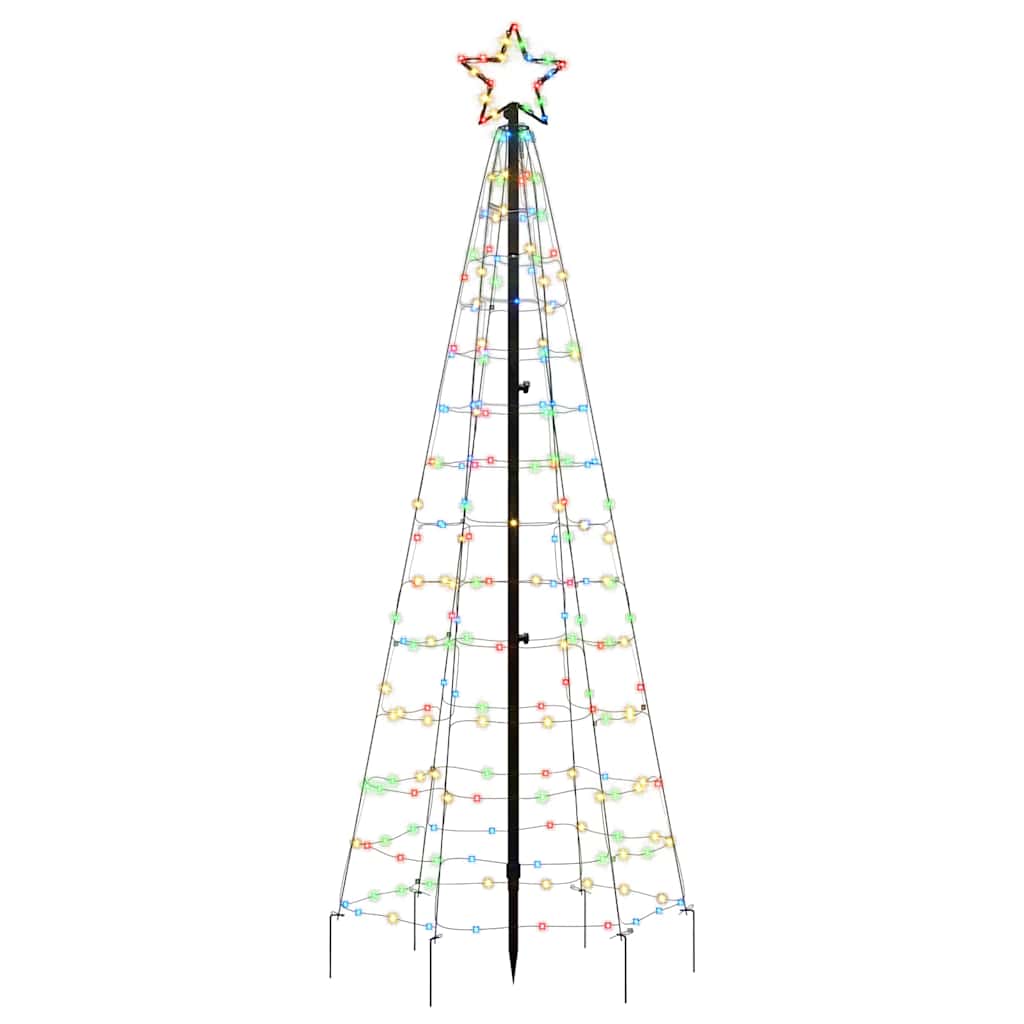 színes LED karácsonyfa tüskékkel 220 LED 180 cm