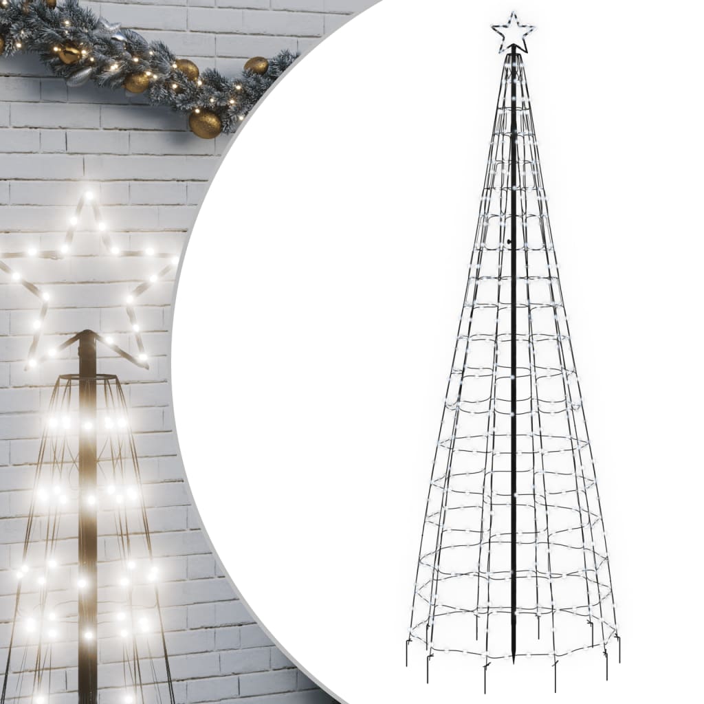 hideg fehér LED karácsonyfa tüskékkel 570 LED 300 cm