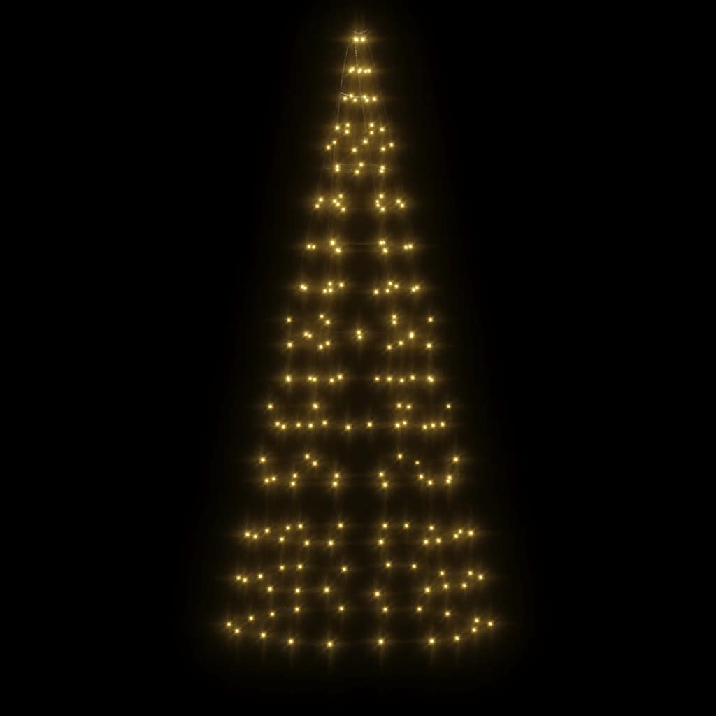 meleg fehér LED karácsonyfa zászlórúdra 200 LED 180 cm