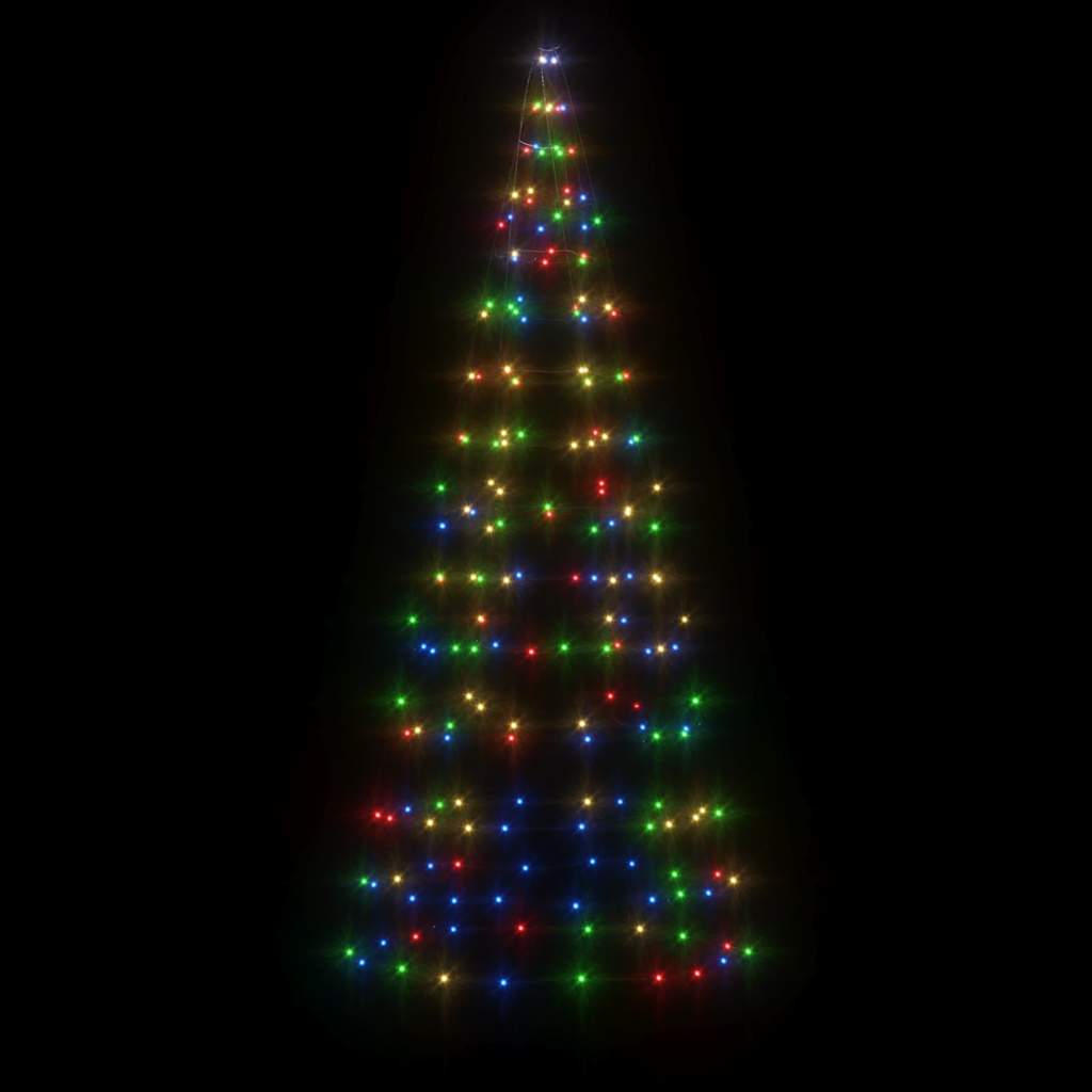 színes LED karácsonyfa zászlórúdra 200 LED 180 cm