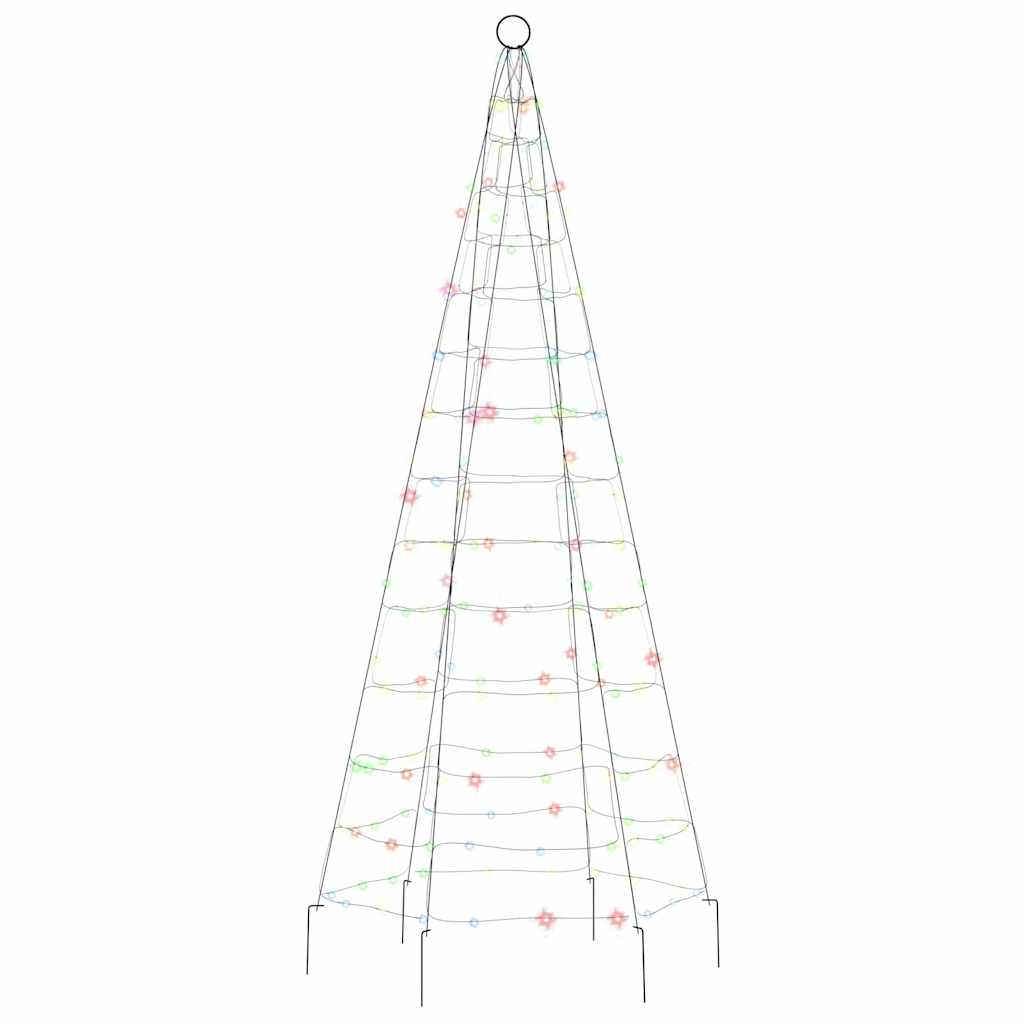 színes LED karácsonyfa zászlórúdra 200 LED 180 cm