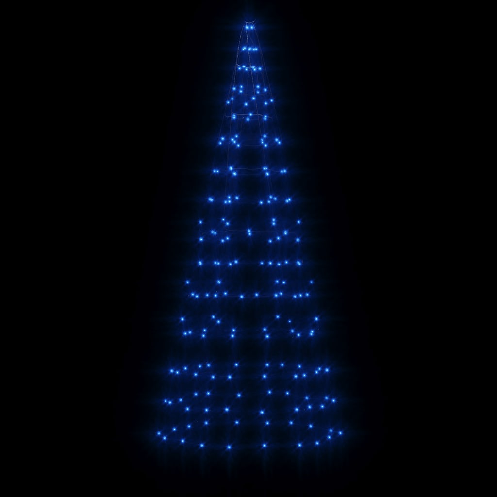 kék LED karácsonyfa zászlórúdra 200 LED 180 cm