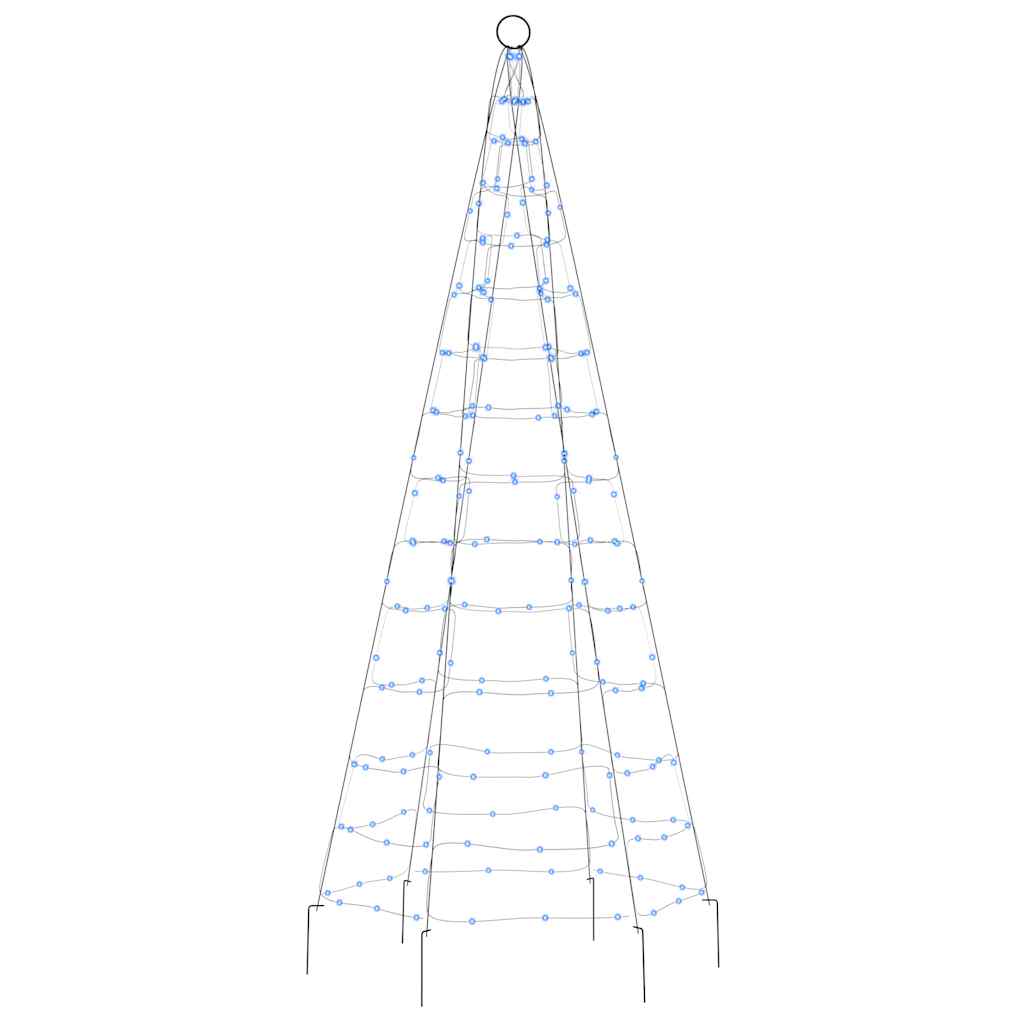 kék LED karácsonyfa zászlórúdra 200 LED 180 cm