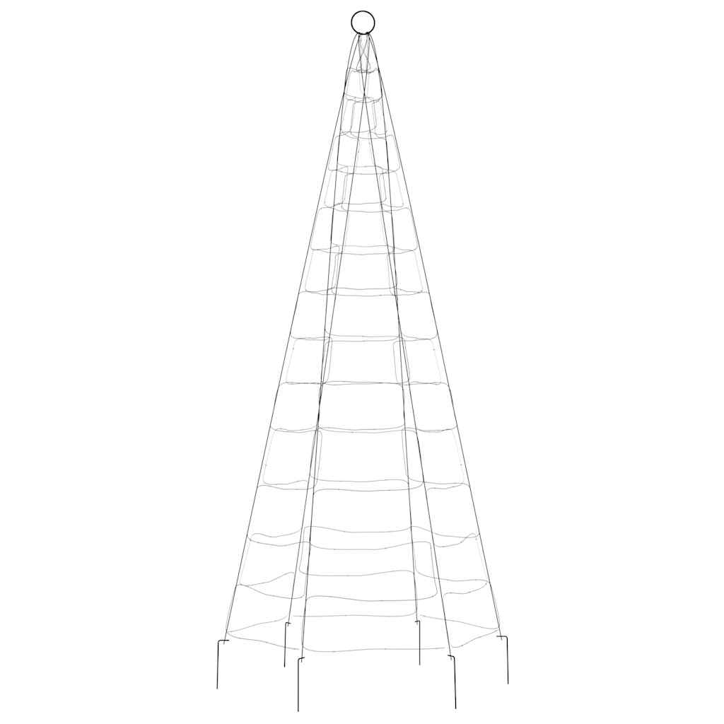 kék LED karácsonyfa zászlórúdra 200 LED 180 cm