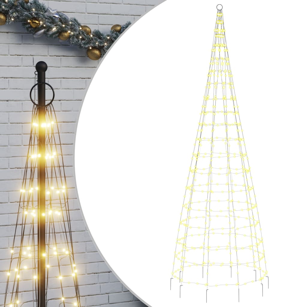 meleg fehér LED karácsonyfa zászlórúdra 550 LED 300 cm