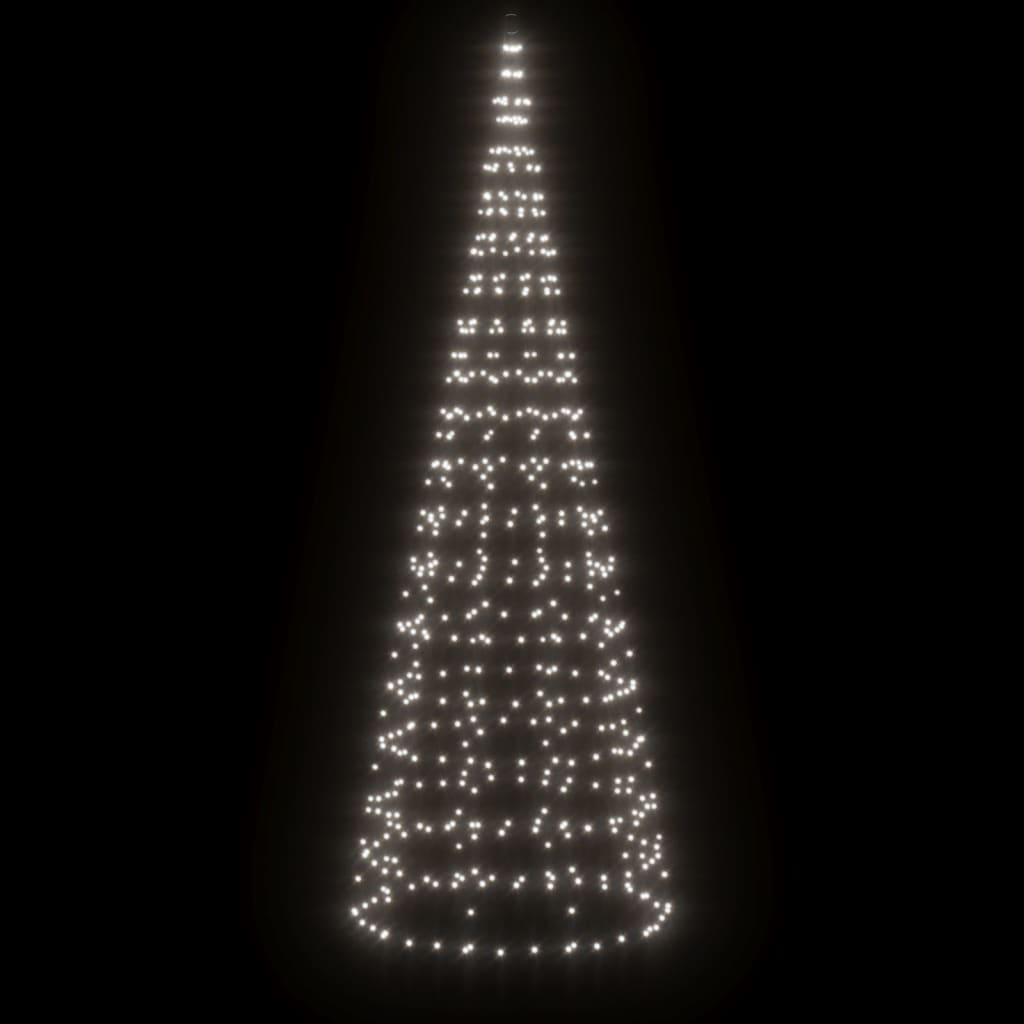 hideg fehér LED karácsonyfa zászlórúdra 550 LED 300 cm