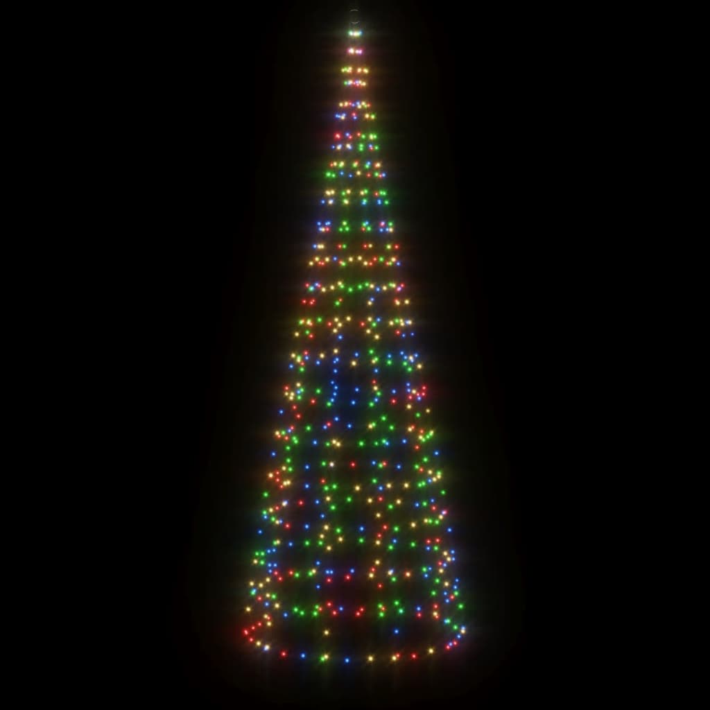 színes LED karácsonyfa zászlórúdra 550 LED 300 cm
