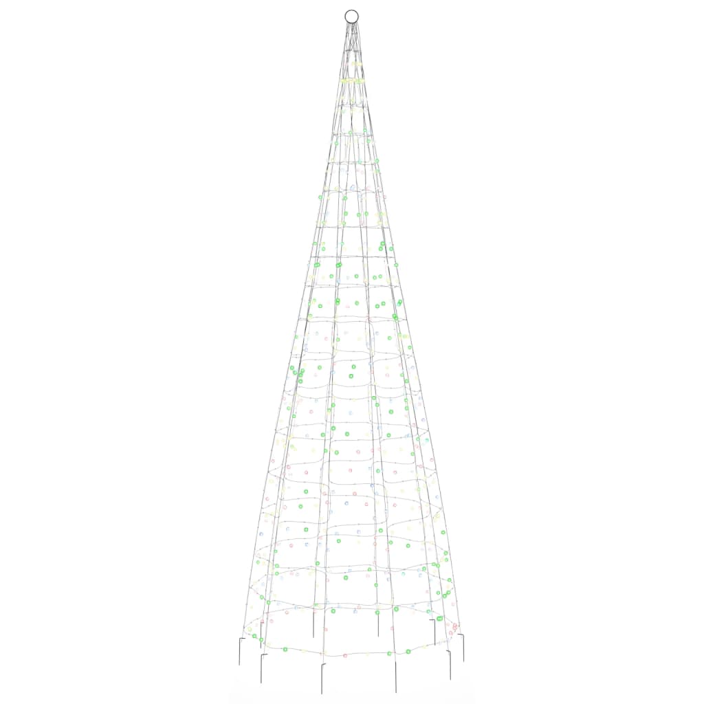 színes LED karácsonyfa zászlórúdra 550 LED 300 cm