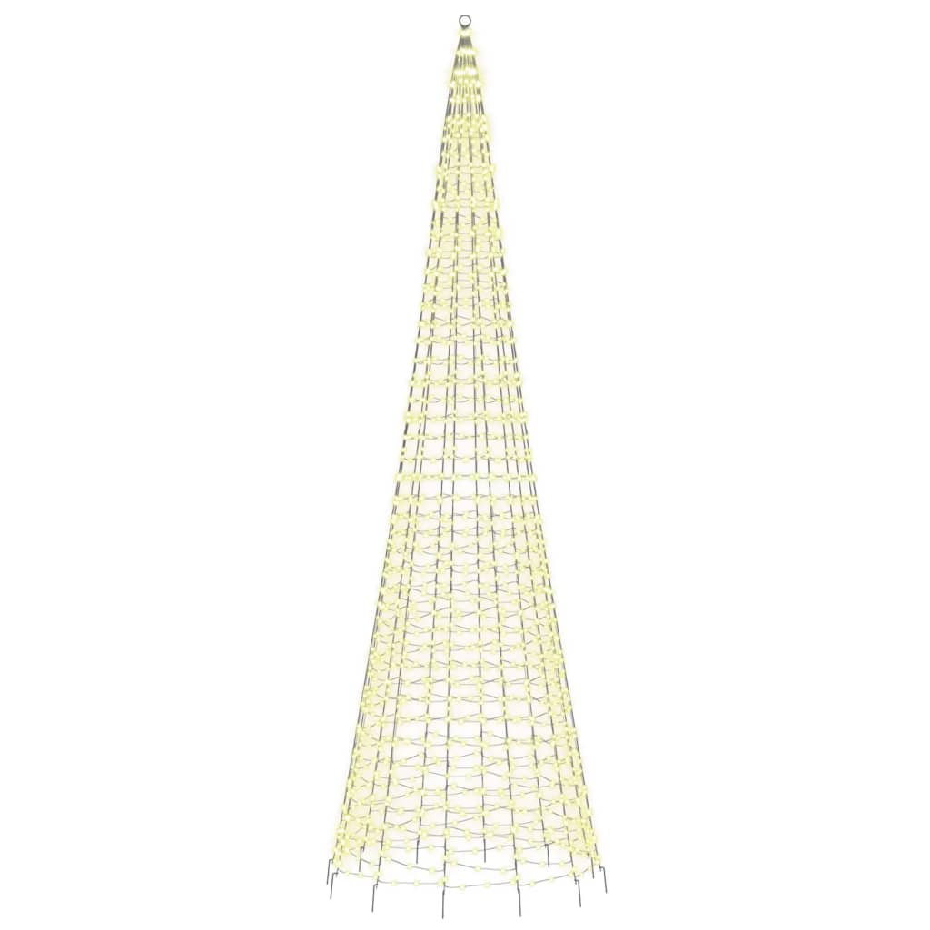 meleg fehér LED karácsonyfa zászlórúdra 1534 LED 500 cm