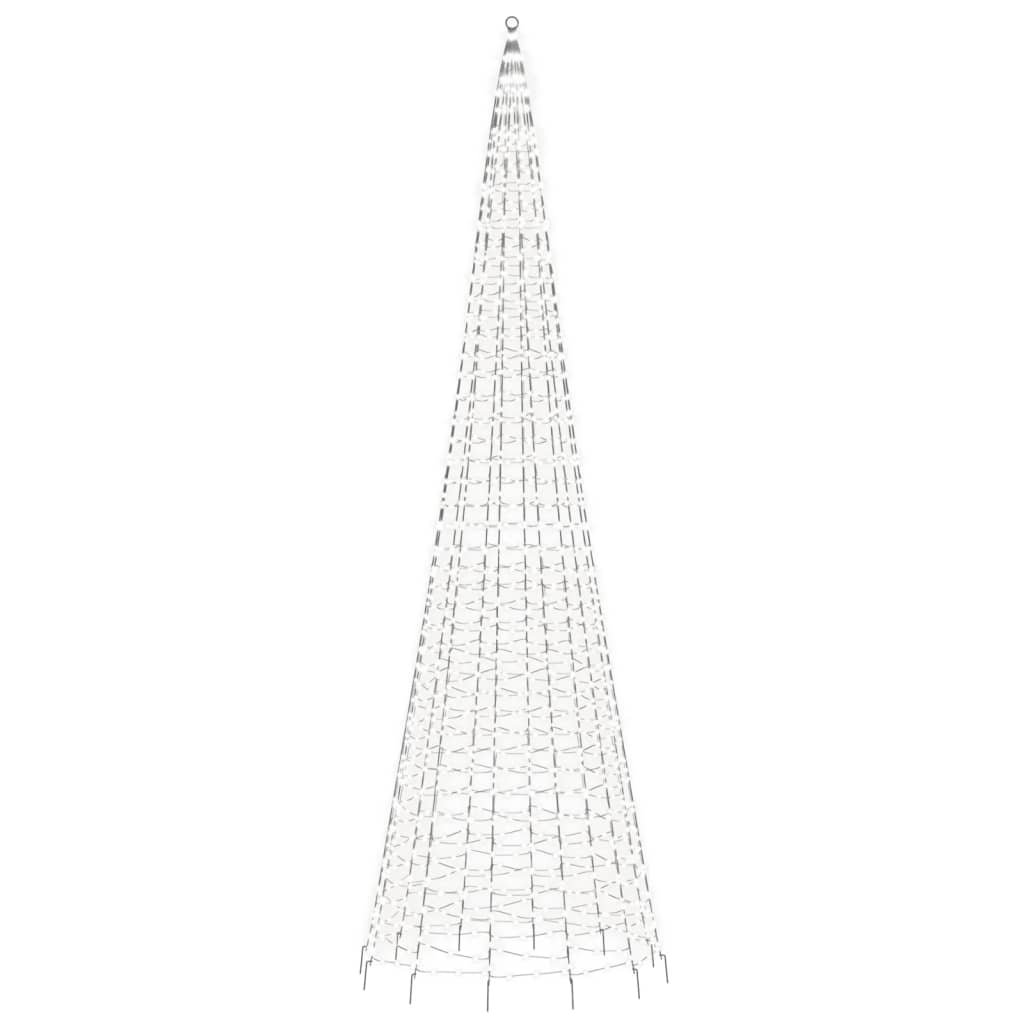 hideg fehér LED karácsonyfa zászlórúdra 1534 LED 500 cm