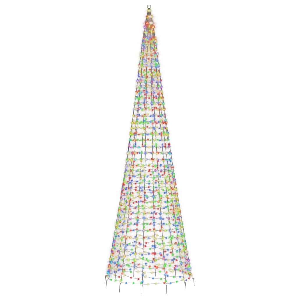 színes LED karácsonyfa zászlórúdra 1534 LED 500 cm