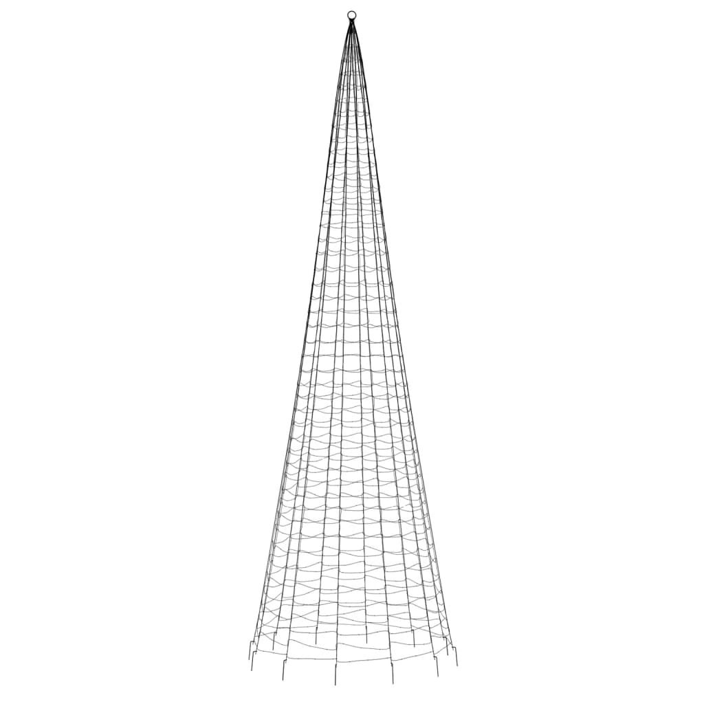 kék LED karácsonyfa zászlórúdra 1534 LED 500 cm
