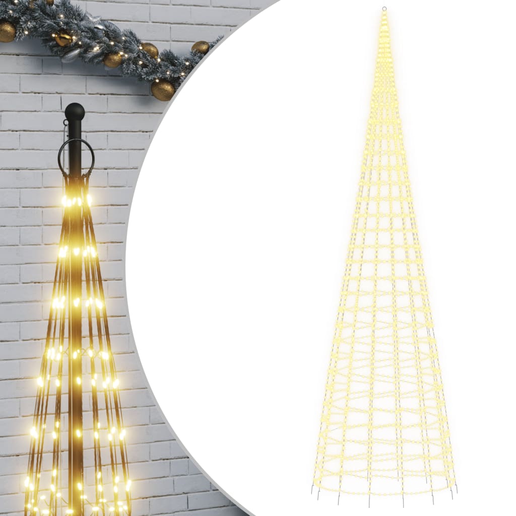 meleg fehér LED karácsonyfa zászlórúdra 3000 LED 800 cm