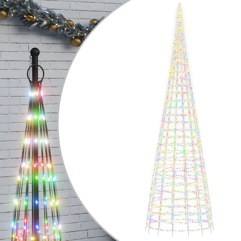 színes LED karácsonyfa zászlórúdra 3000 LED 800 cm