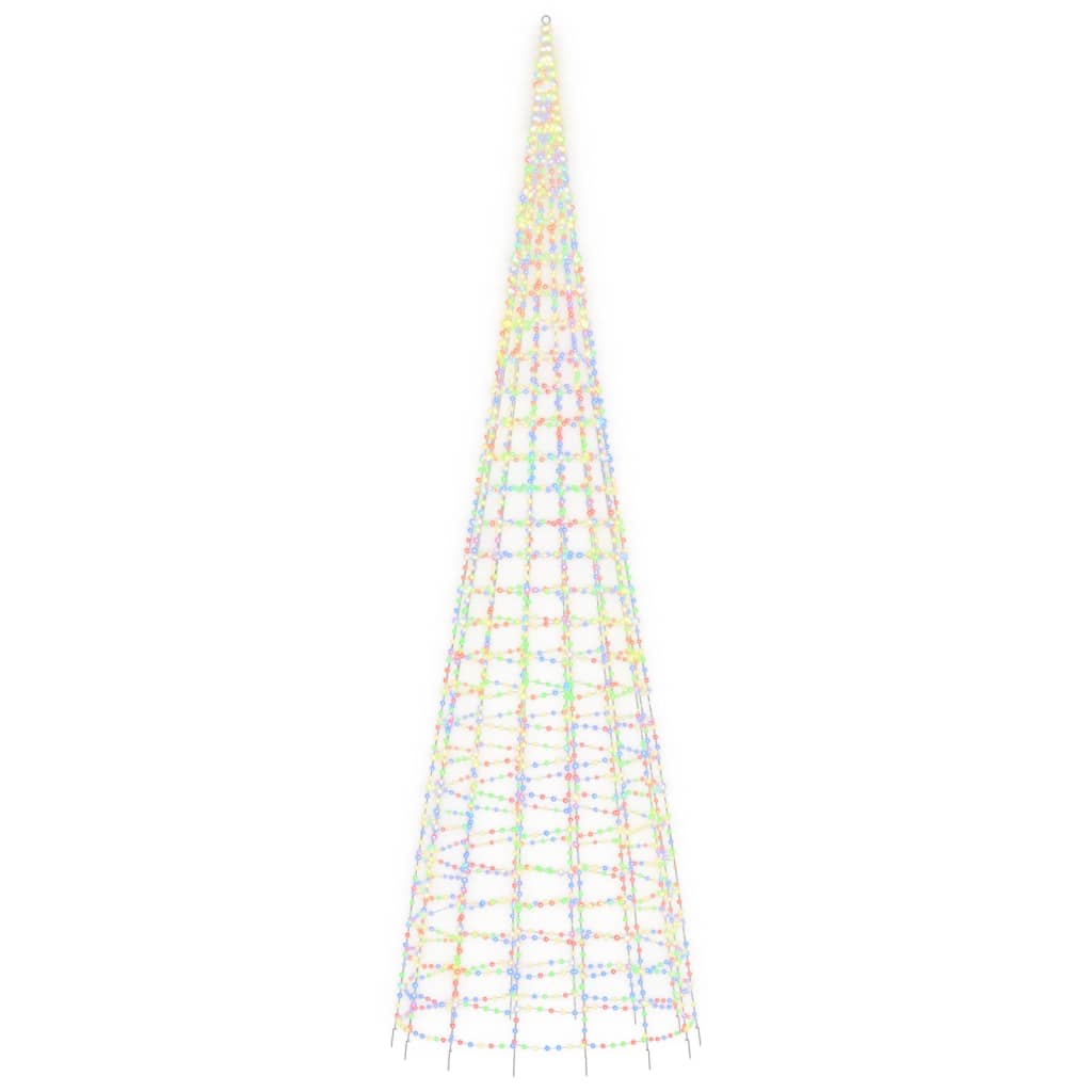 színes LED karácsonyfa zászlórúdra 3000 LED 800 cm