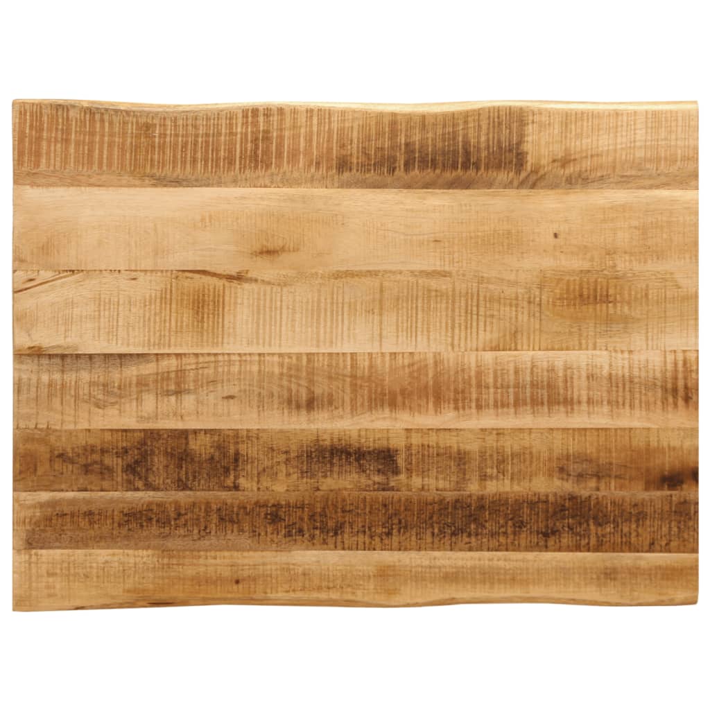 tömör nyers mangófa természetes élű asztallap 80 x 60 x 2,5 cm