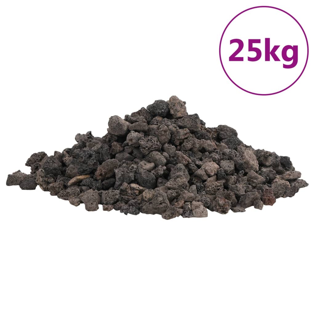 fekete vulkanikus kőzetek 1-2 cm 25 kg