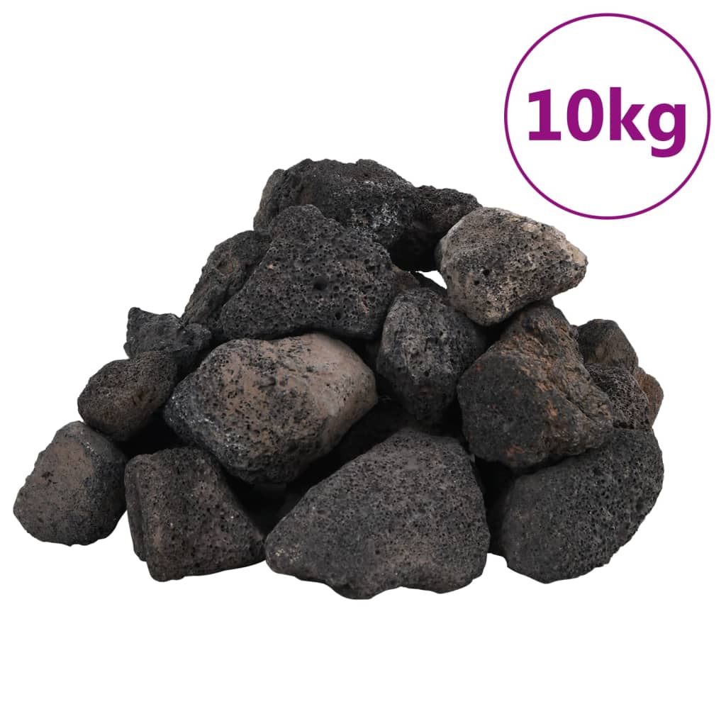 fekete vulkanikus kőzetek 5-8 cm 10 kg