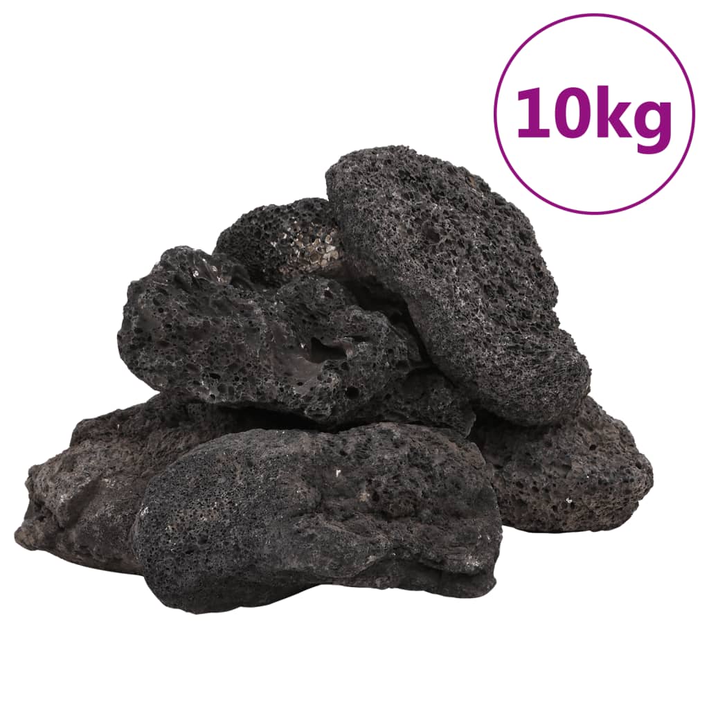 fekete vulkanikus kőzetek 10-30 cm 10 kg
