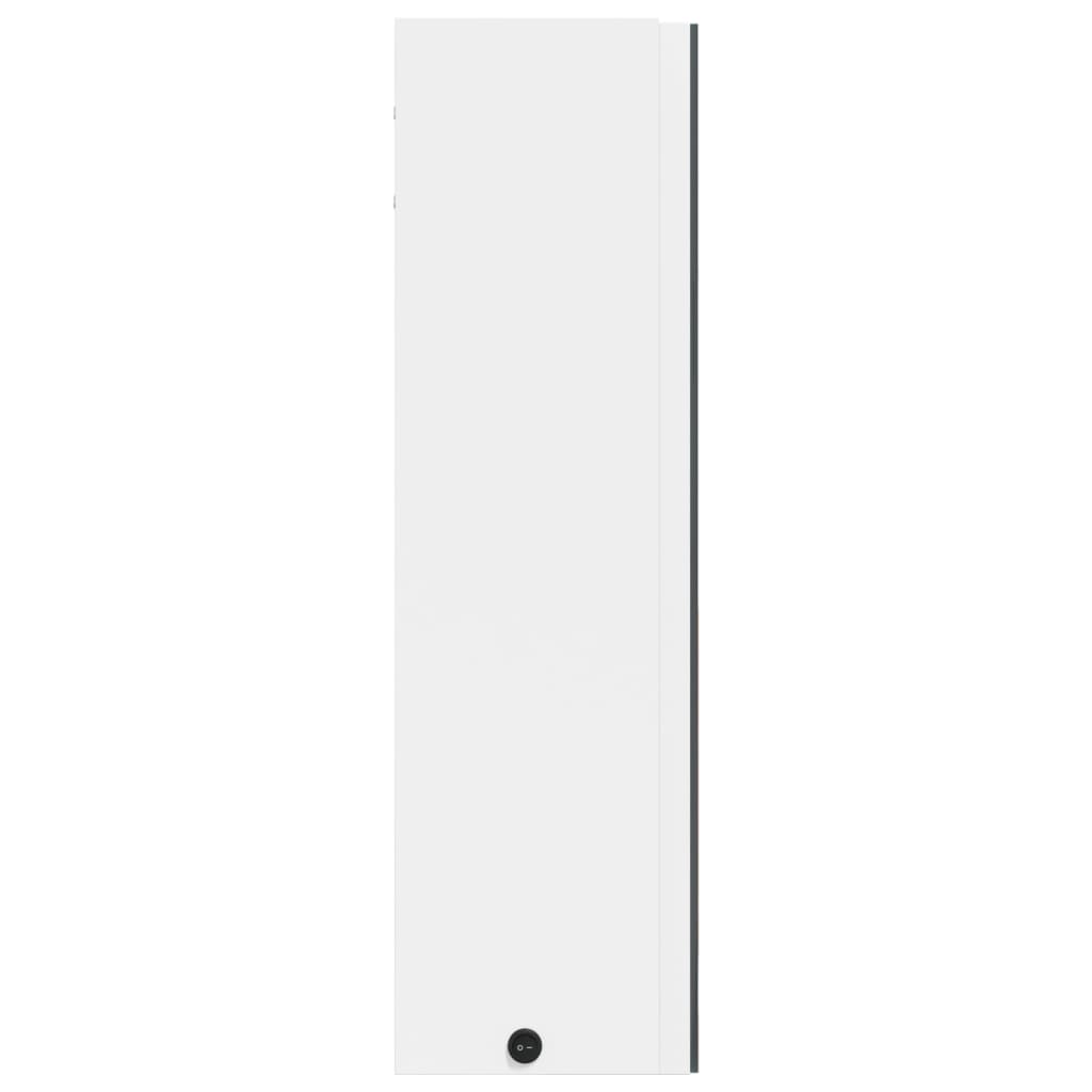 fehér tükrös fürdőszobaszekrény LED-del 60 x 13 x 52 cm