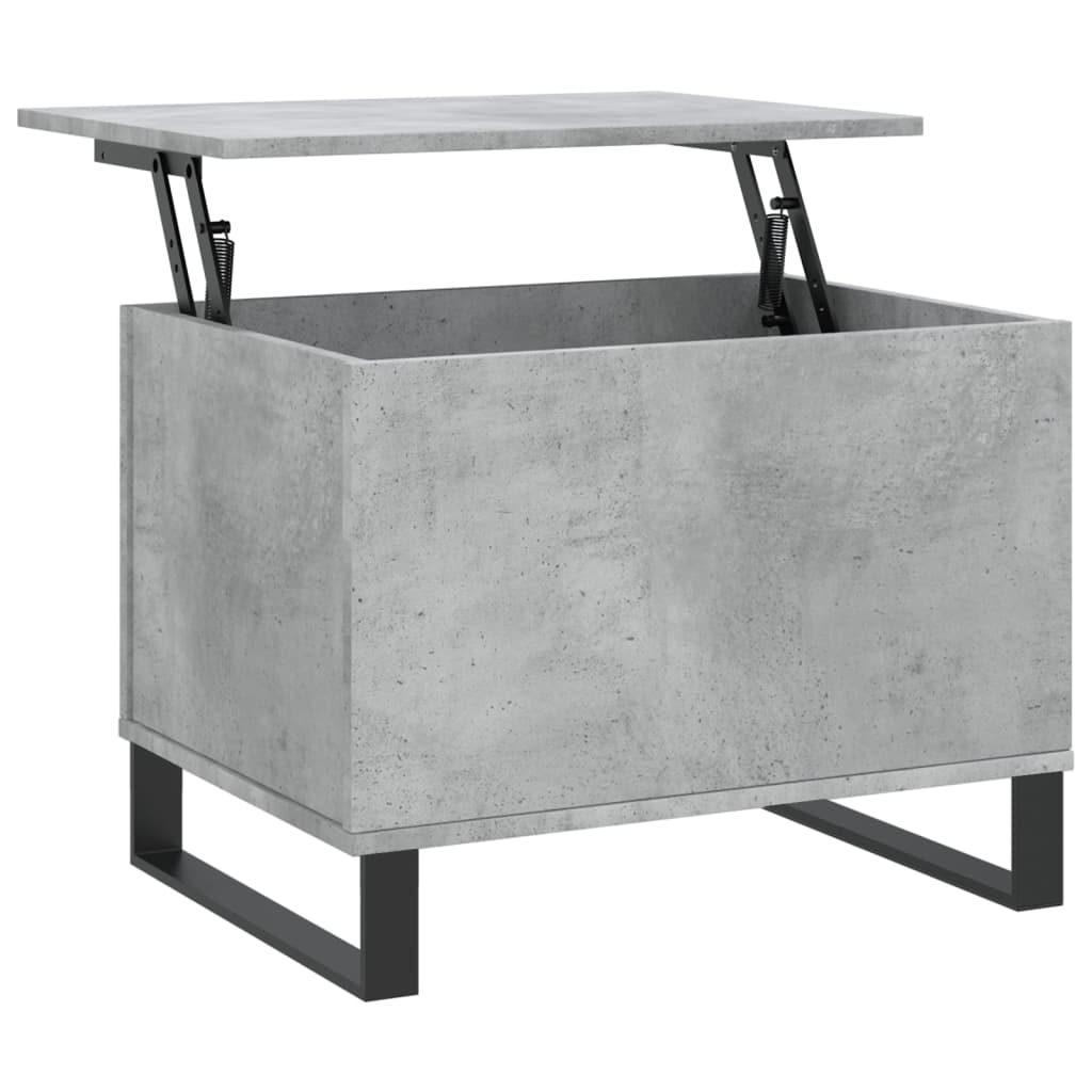 betonszürke szerelt fa dohányzóasztal 60 x 44,5 x 45 cm