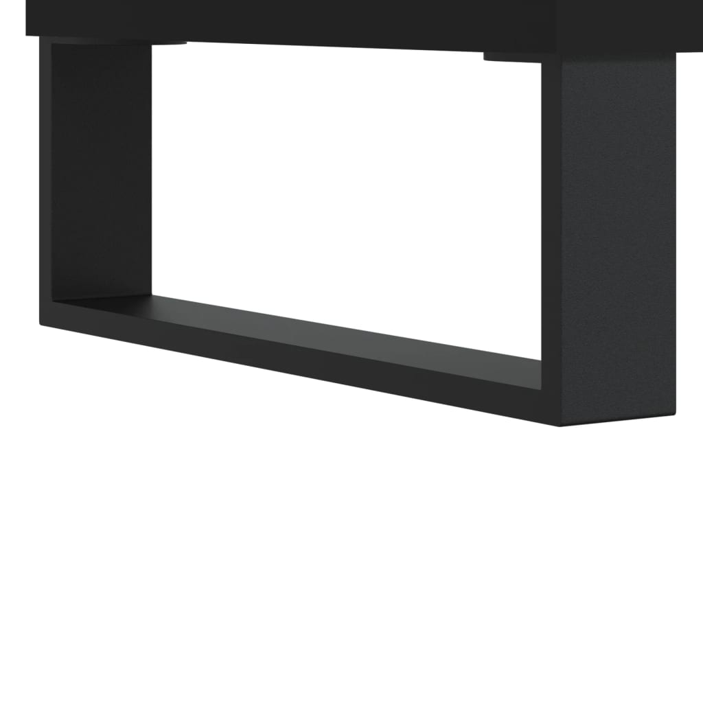 fekete szerelt fa cipősszekrény 102x36x60 cm