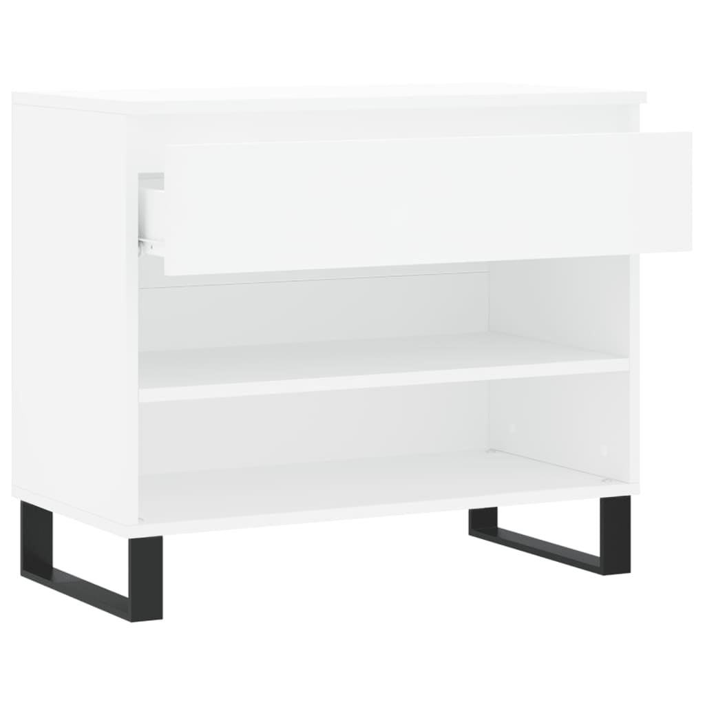 fehér szerelt fa cipősszekrény 70x36x60 cm
