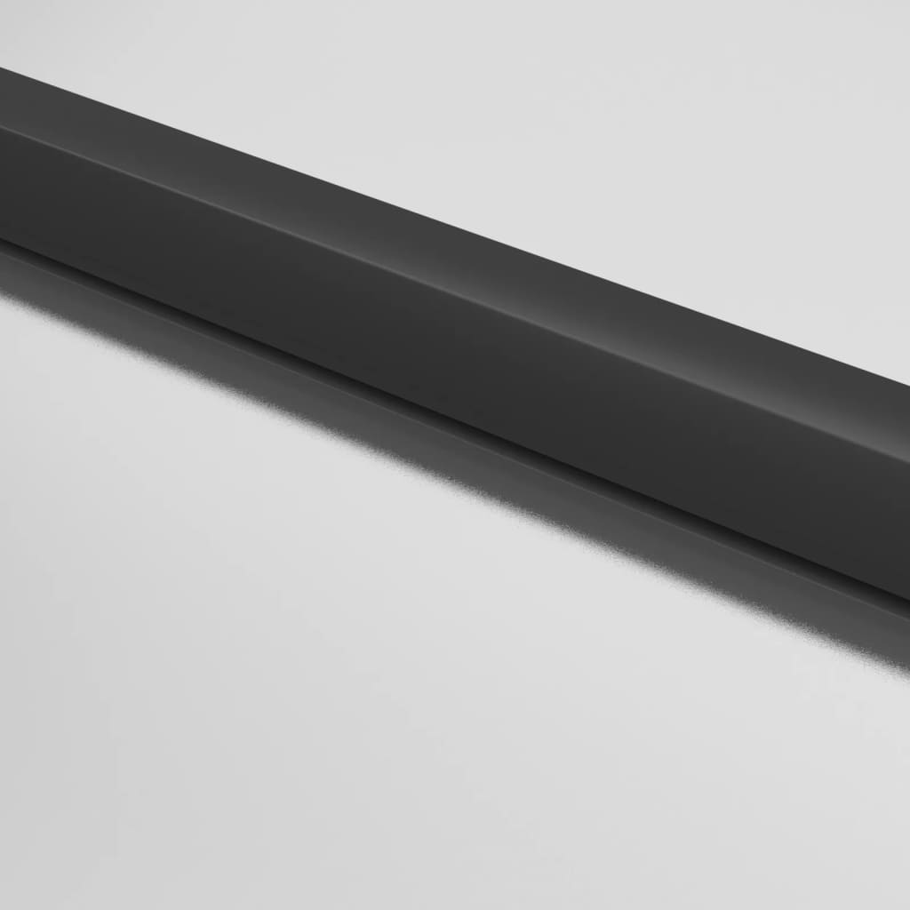 fekete edzett üveg és alumínium vékony beltéri ajtó 76x201,5 cm