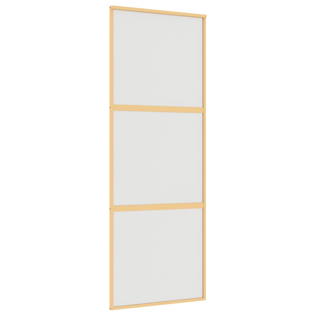 aranyszínű ESG tejüveg és alumínium tolóajtó 76 x 205 cm
