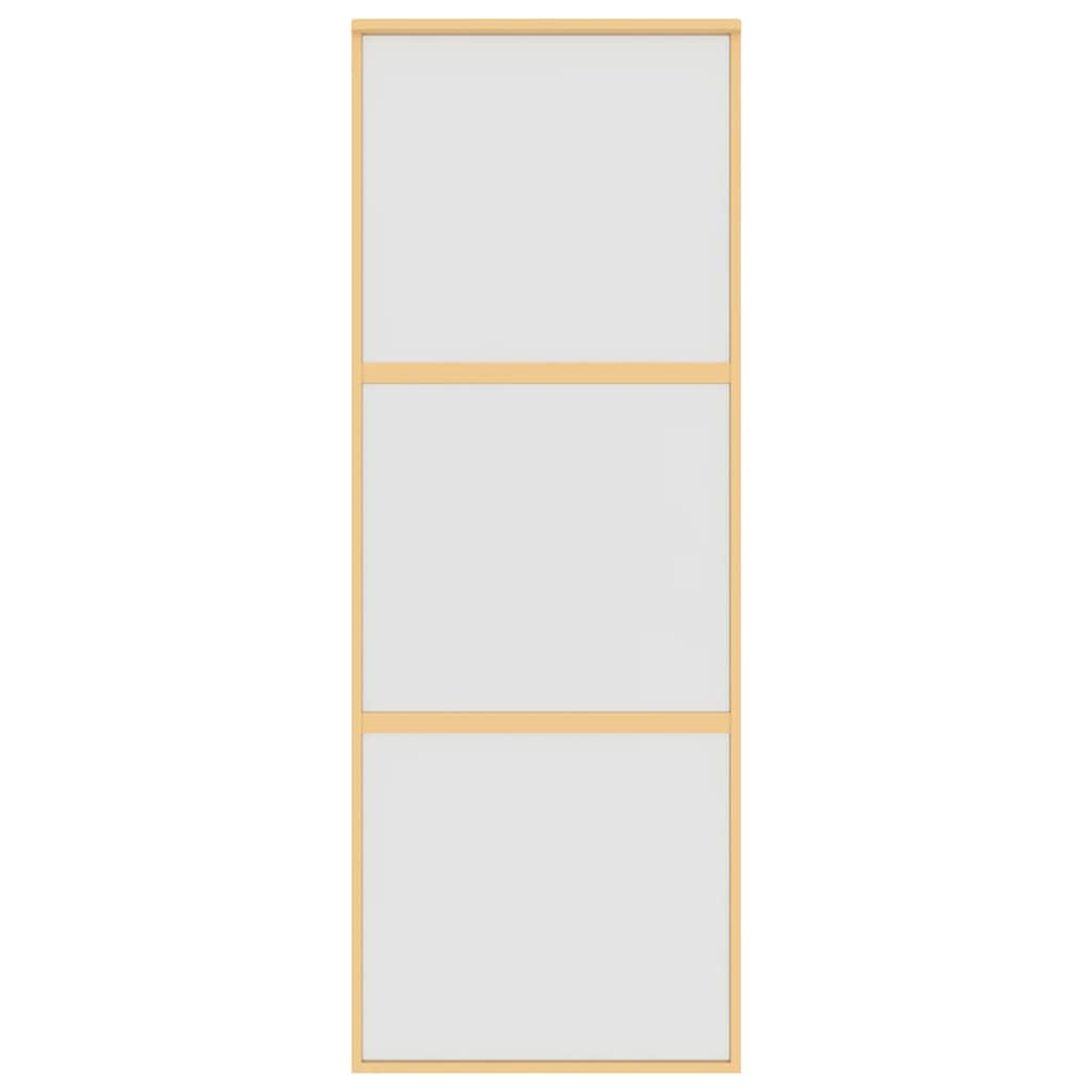 aranyszínű ESG tejüveg és alumínium tolóajtó 76 x 205 cm