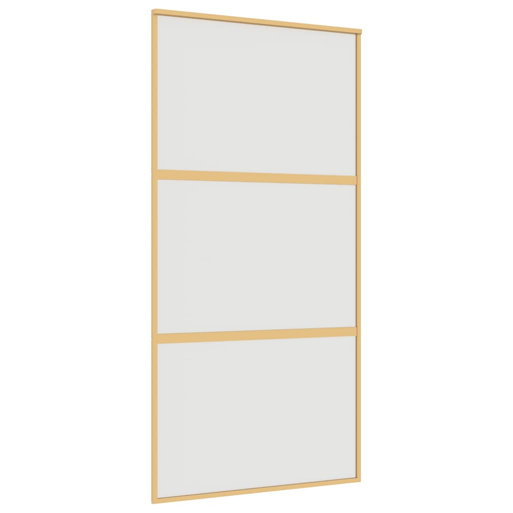 aranyszínű ESG tejüveg és alumínium tolóajtó 102,5 x 205 cm