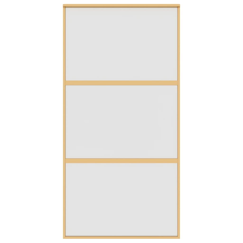 aranyszínű ESG tejüveg és alumínium tolóajtó 102,5 x 205 cm