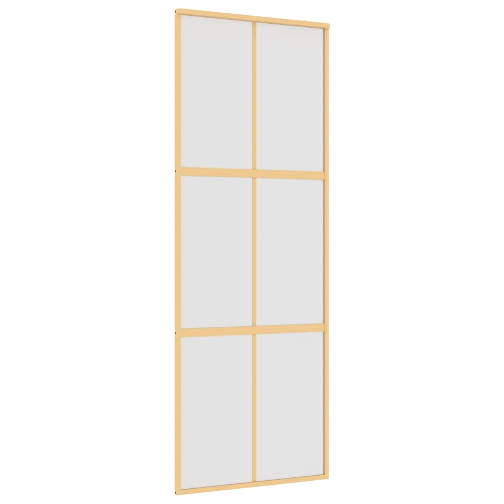aranyszínű ESG tejüveg és alumínium tolóajtó 76 x 205 cm