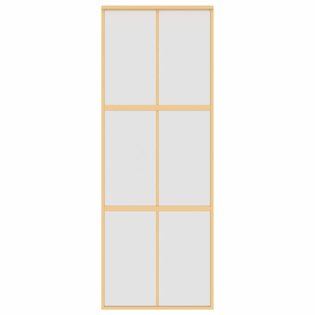 aranyszínű ESG tejüveg és alumínium tolóajtó 76 x 205 cm