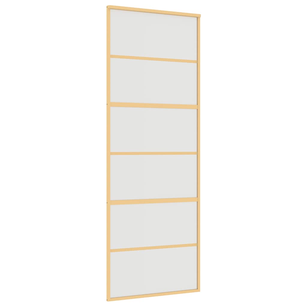 aranyszínű ESG tejüveg és alumínium tolóajtó 76 x 205 cm