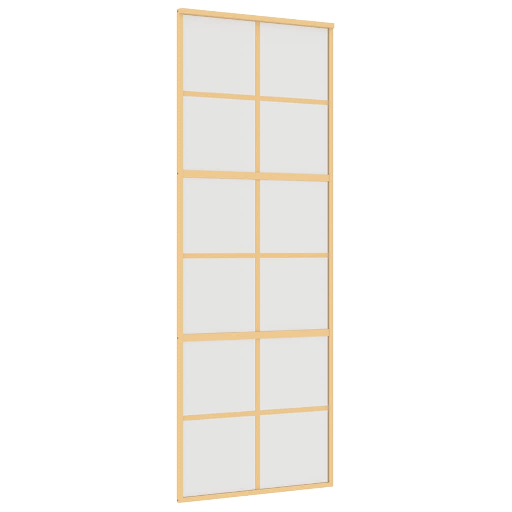 aranyszínű ESG tejüveg és alumínium tolóajtó 76 x 205 cm