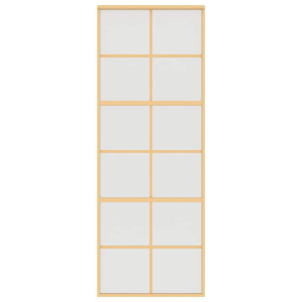 aranyszínű ESG tejüveg és alumínium tolóajtó 76 x 205 cm