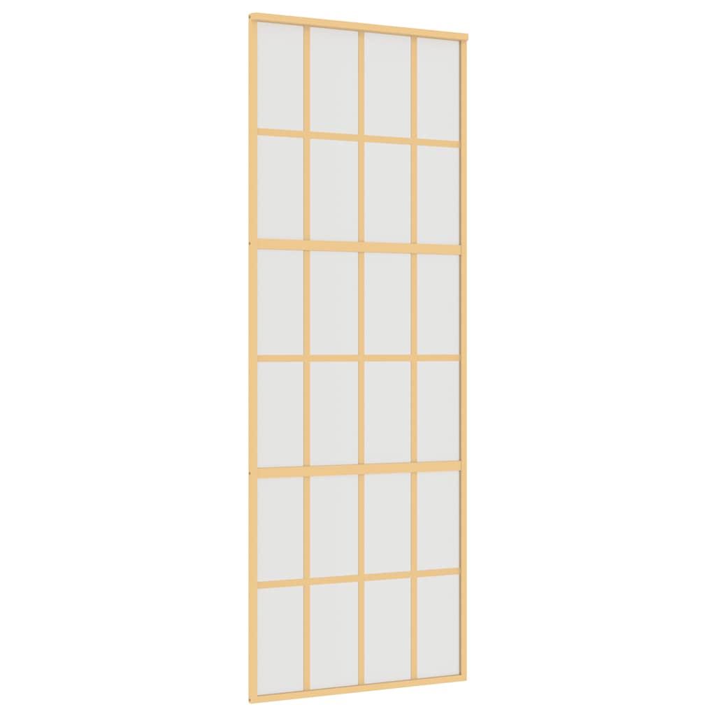 aranyszínű ESG tejüveg és alumínium tolóajtó 76 x 205 cm