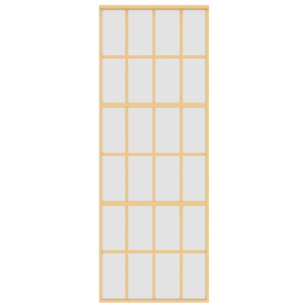 aranyszínű ESG tejüveg és alumínium tolóajtó 76 x 205 cm