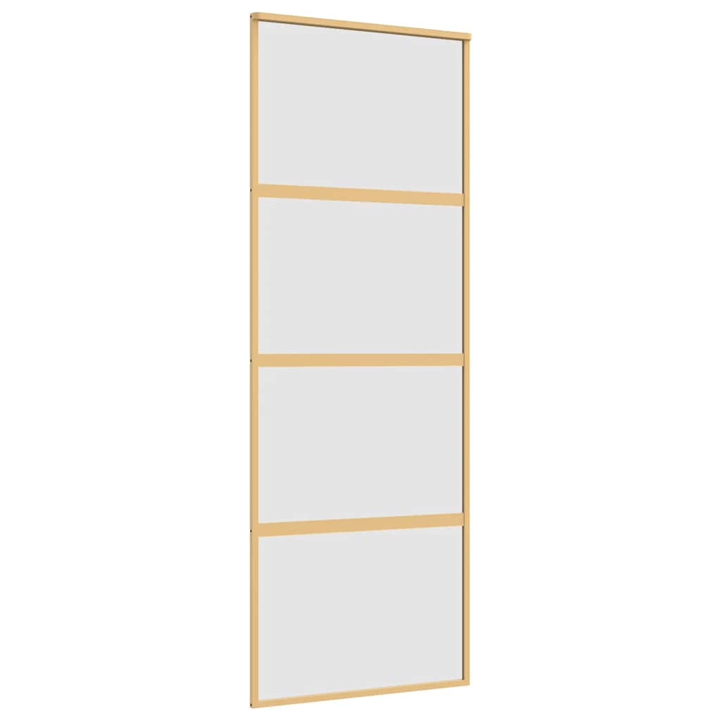 aranyszínű ESG tejüveg és alumínium tolóajtó 76 x 205 cm