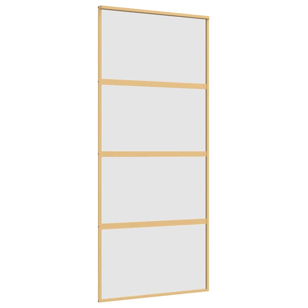 aranyszínű ESG tejüveg és alumínium tolóajtó 90 x 205 cm