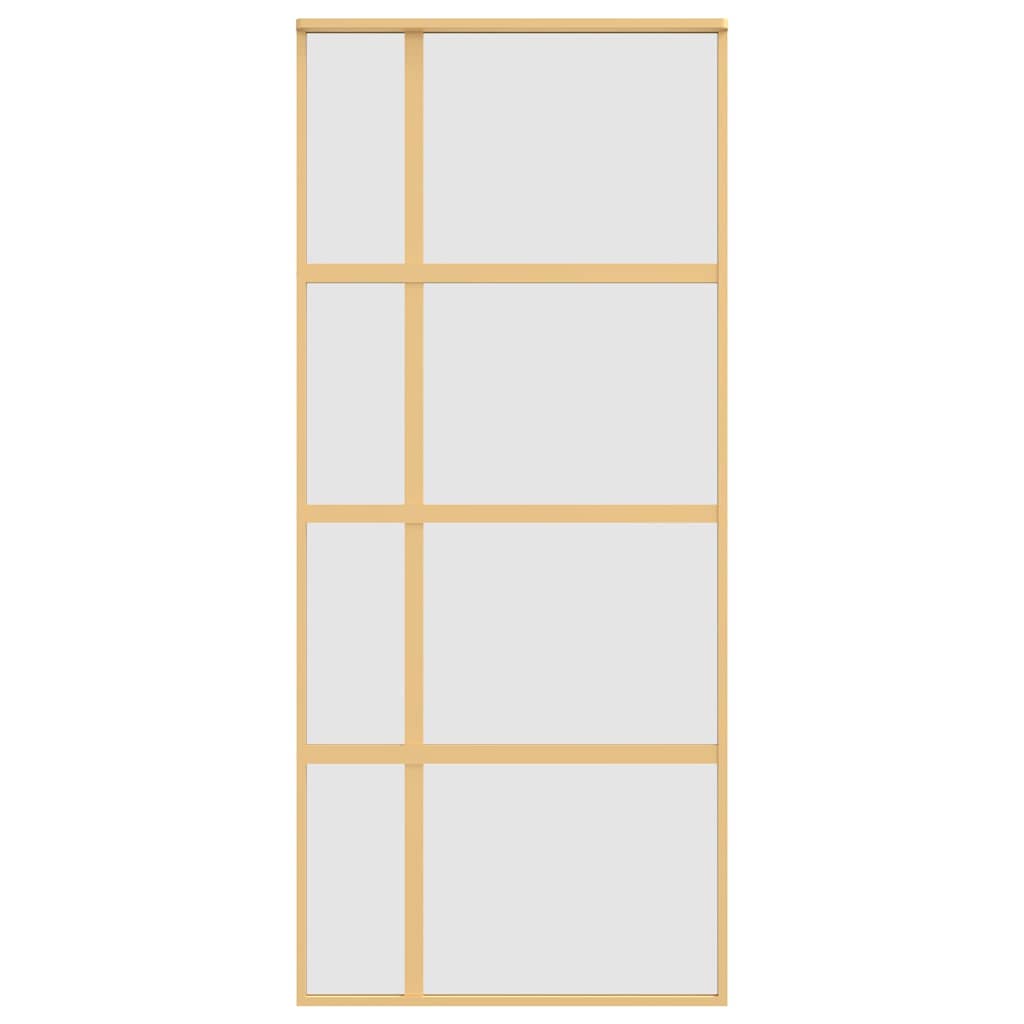 aranyszínű ESG tejüveg és alumínium tolóajtó 90 x 205 cm