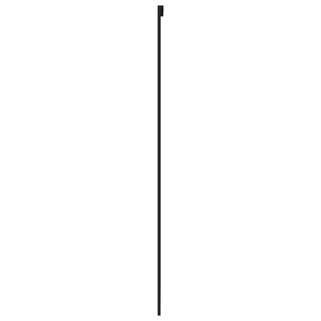fekete edzett üveg és alumínium tolóajtó 90 x 205 cm