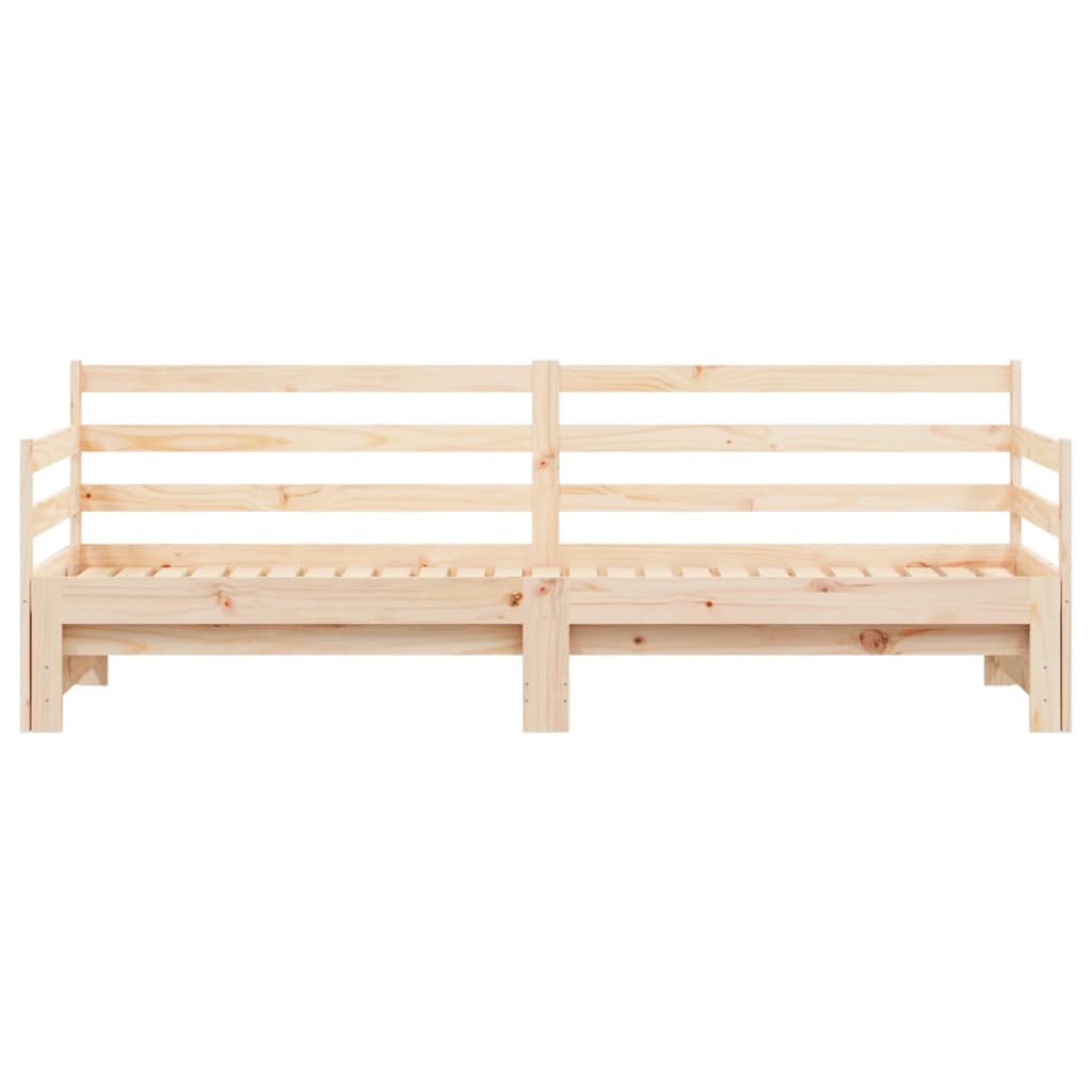 tömör fenyőfa kihúzható kanapéágy 90 x 200 cm