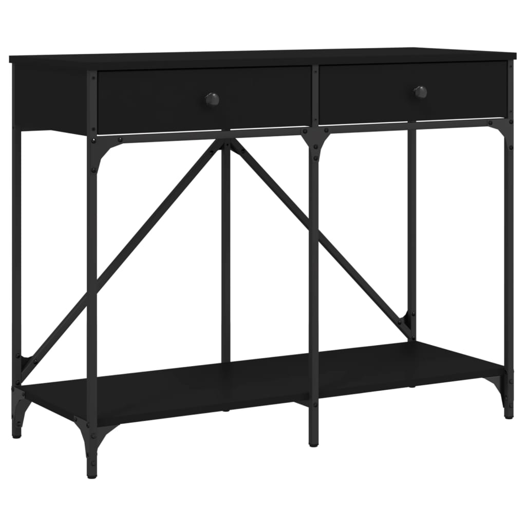 fekete szerelt fa tálalóasztal 100 x 39 x 78,5 cm