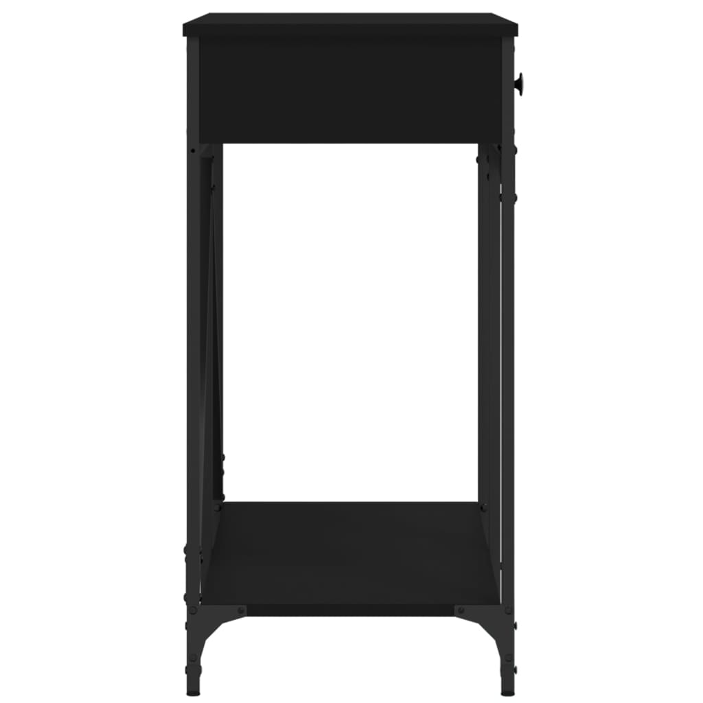 fekete szerelt fa tálalóasztal 100 x 39 x 78,5 cm